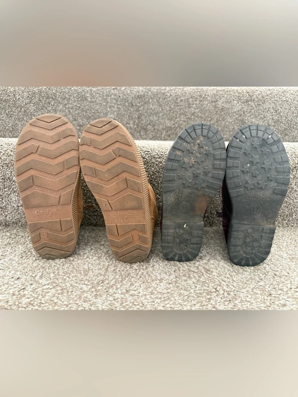 Girls 2 Pairs of Boots Cat & Jack Size 11